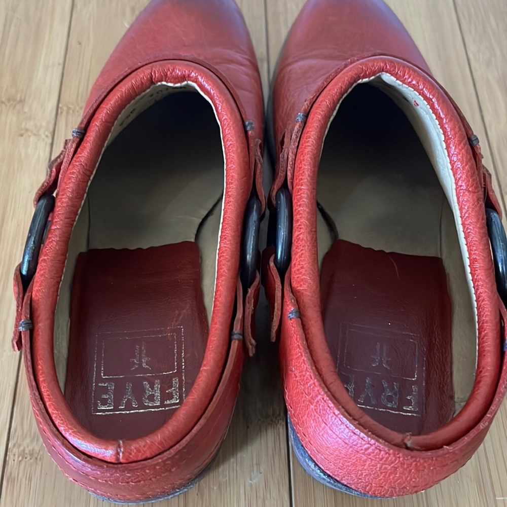 Red Leather Women's Shoes - Picture 7 of 7